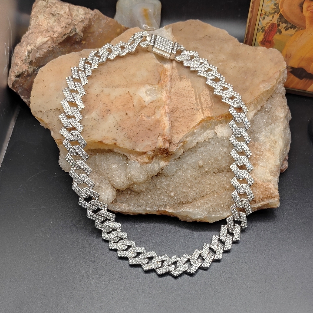 Unisex Iced Out  Hip Hop Cuban Link Necklace